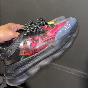 Versace Multicolor Graphic Sneakers